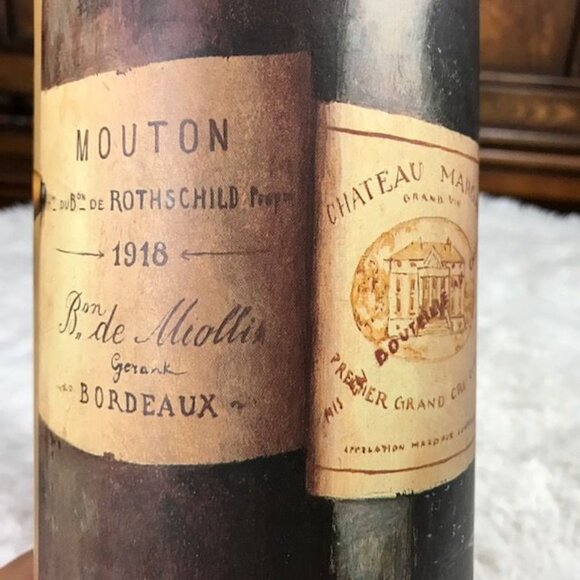 Tri-coastal Design Vintage Wine & Wine Labels Wine Tube w/ Lid & Gift Tag - Picture 3 of 16